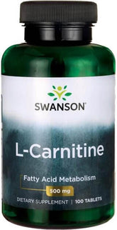 L - Carnitin L - Carnitin 500mg 100 tabletter fra SWANSON